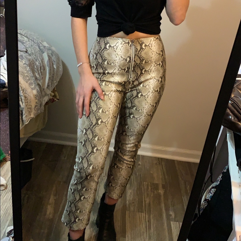 Wild honey snakeskin pants